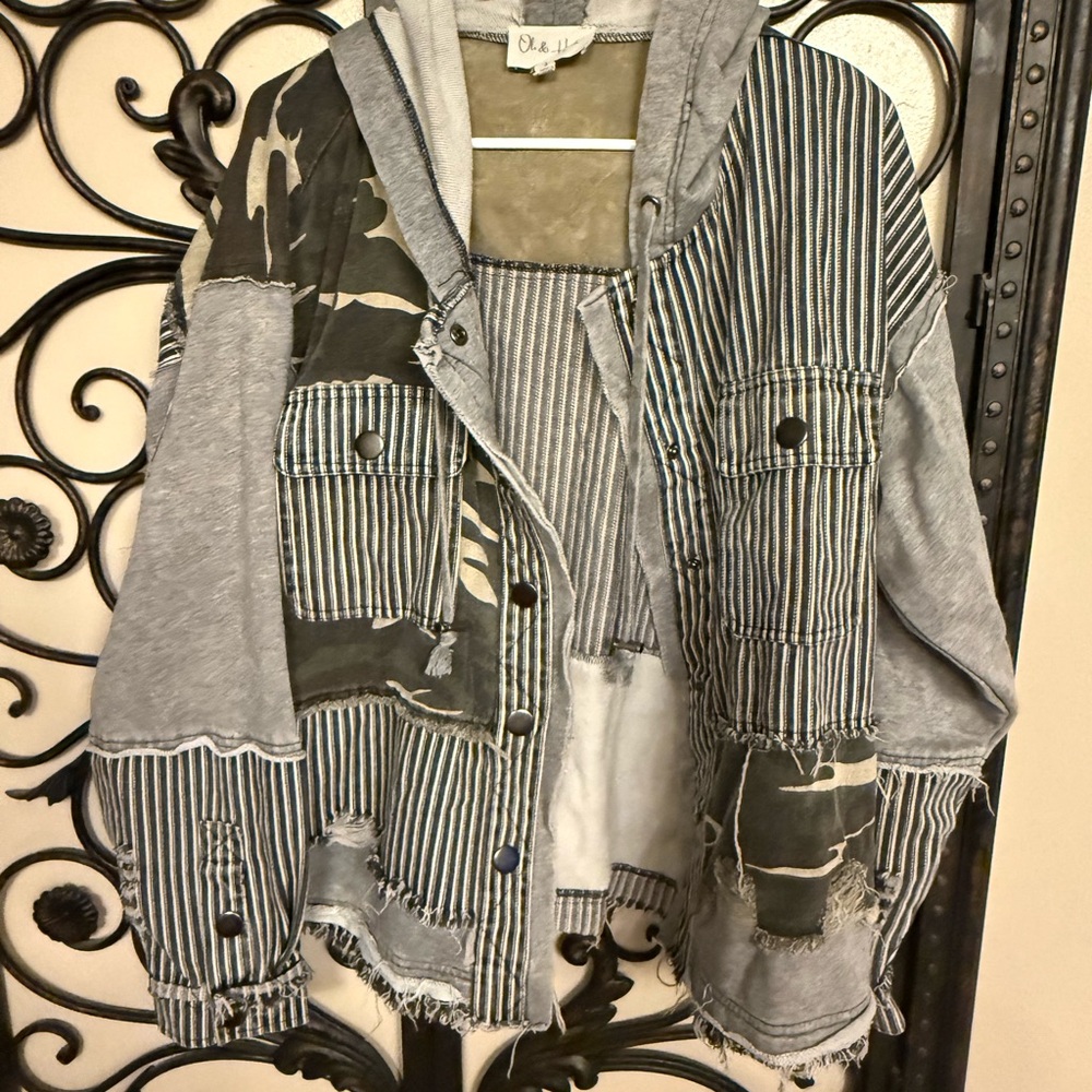 Oli & Hali Gray and Olive Jacket